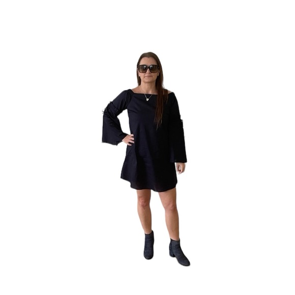 Navy 70s style dress sizes XS, S, M, L available - Picture 2 of 4